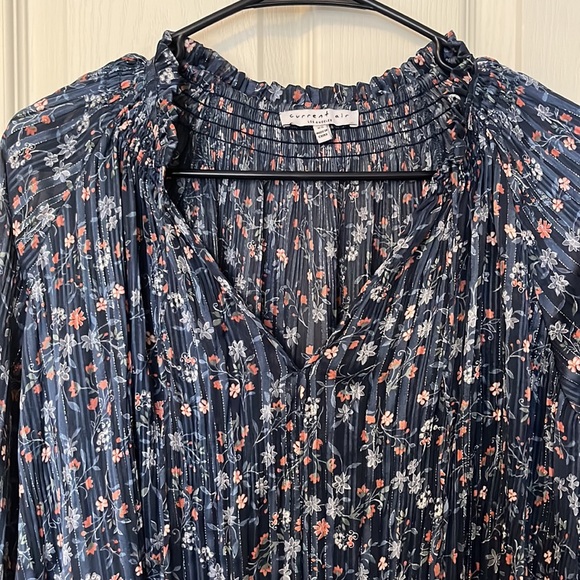 Current Air Los Angeles size XS long sleeve floral print top - Picture 2 of 5